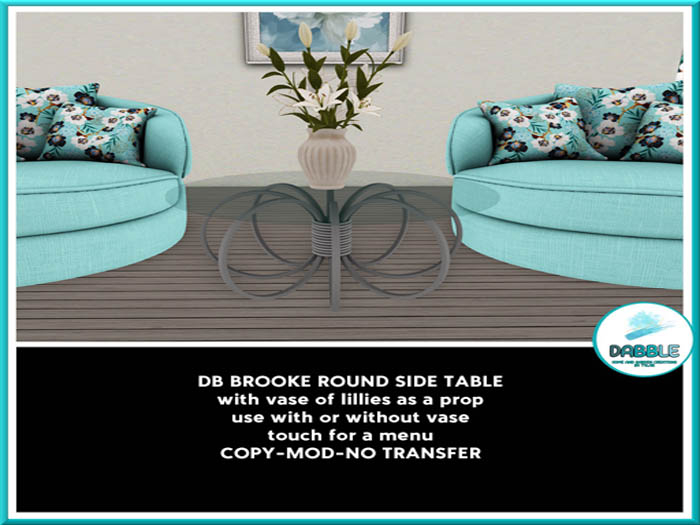 DB BROOKE ROUND SIDE TABLE ADD ME