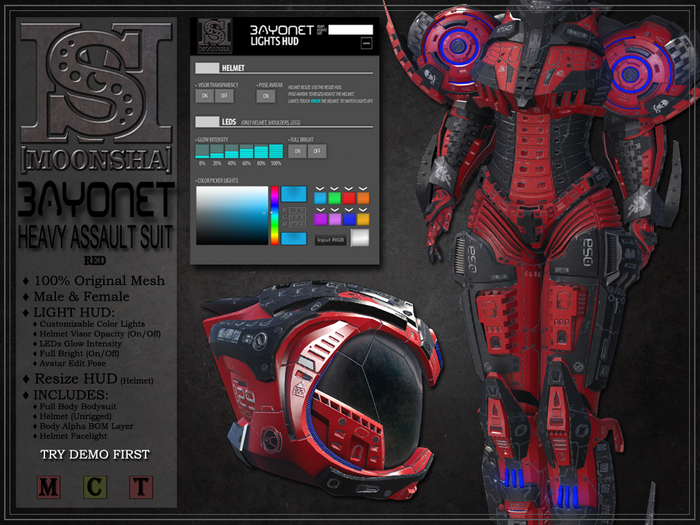 [MoonSha] Bayonet Heavy Assault Suit - Red