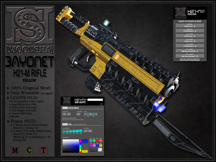 [MoonSha] Bayonet H21-M Rifle - Yellow
