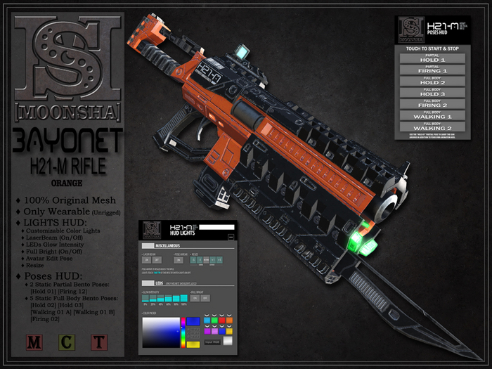 [MoonSha] Bayonet H21-M Rifle - Orange