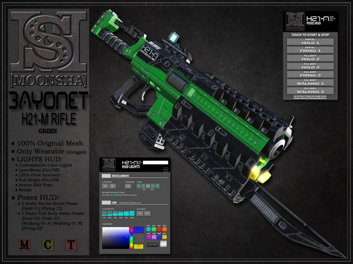 [MoonSha] Bayonet H21-M Rifle - Green
