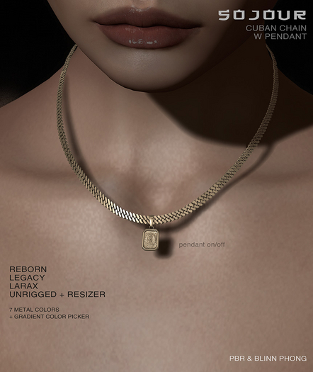 SOJOUR - Cuban chain w pendant - fatpack