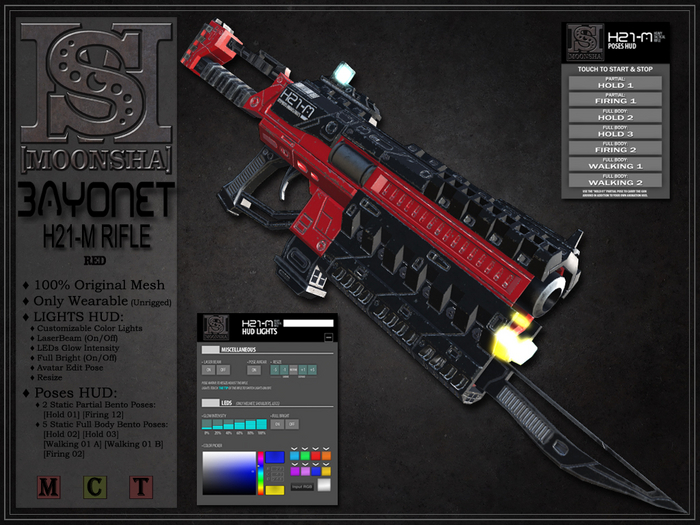[MoonSha] Bayonet H21-M Rifle - Red
