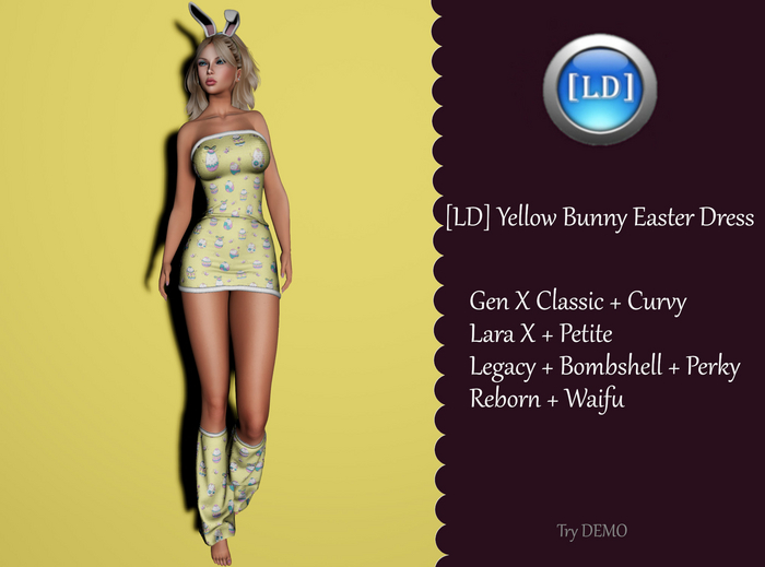 [LD] YELLOW Bunny Easter Dress