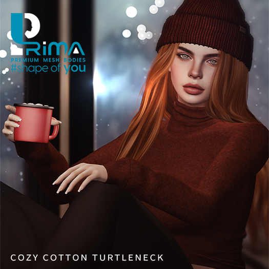 *PRIMA* Cozy cotton turtleneck