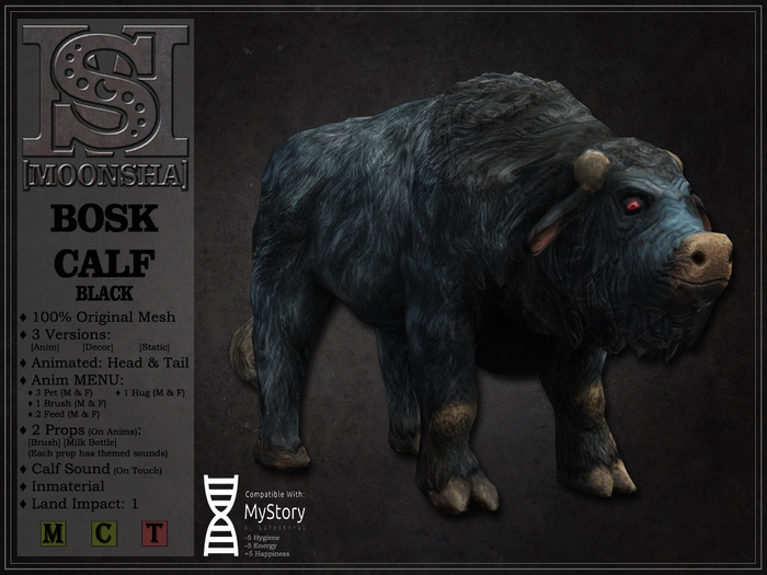 [MoonSha] Bosk Calf - Black