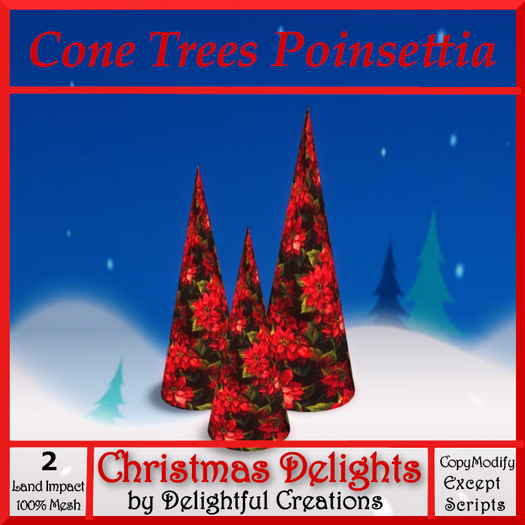 Cone Trees Poinsettia