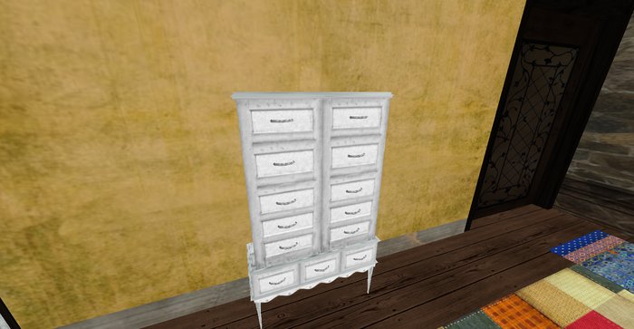 ALMOST FREE! WHIMSY  WHITE SHABBY CHIC RUSTIC TALLBOY DRESSER CHEST