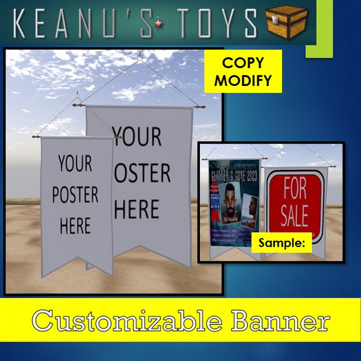 Customizable Banner with Photo ADD option 3D Mesh