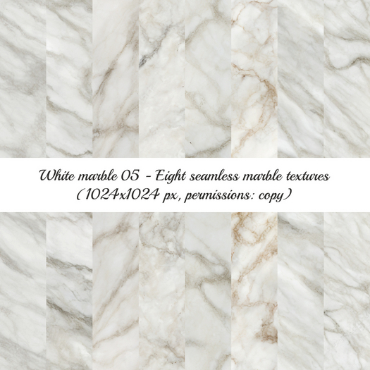 [Alpha Magic] White marble textures pack 05