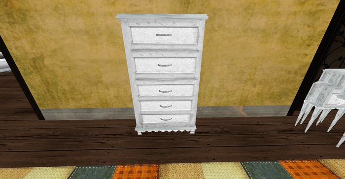 ALMOST FREE! WHIMSY  WHITE SHABBY CHIC RUSTIC DRESSER CHEST