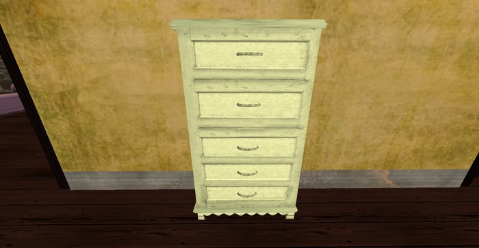ALMOST FREE! WHIMSY  YELLOW SHABBY CHIC RUSTIC DRESSER CHEST