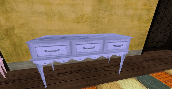ALMOST FREE! WHIMSY BLUE SHABBY CHIC RUSTIC SIDEBOARD OR SOFA TABLE