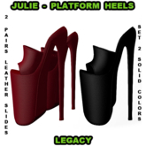 Julie-Leather Heels-Set 2-Solid Colors-Red & Black-Legacy        