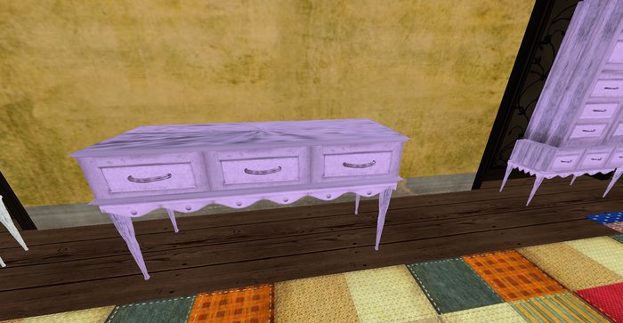 ALMOST FREE! WHIMSY LILAC SHABBY CHIC RUSTIC SIDEBOARD OR SOFA TABLE