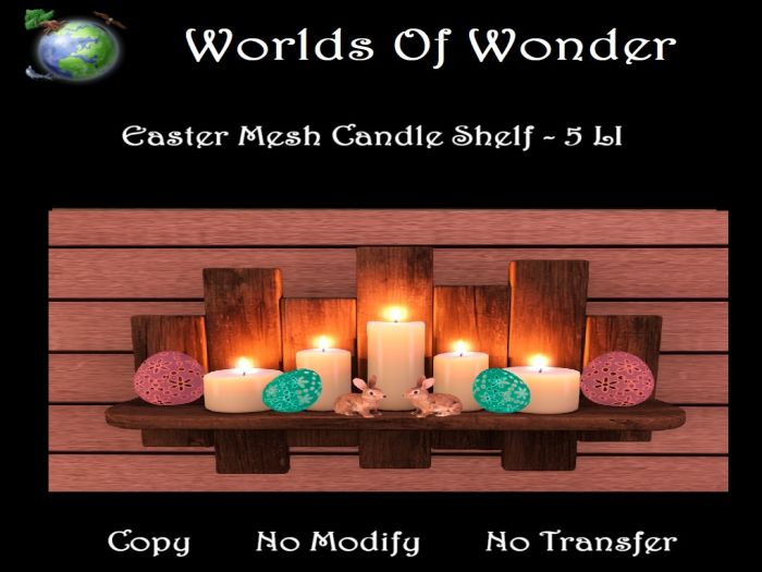 WoW Easter Shelf & Candles