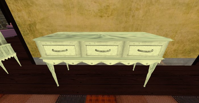ALMOST FREE! WHIMSY YELLOW  SHABBY CHIC RUSTIC SIDEBOARD OR SOFA TABLE
