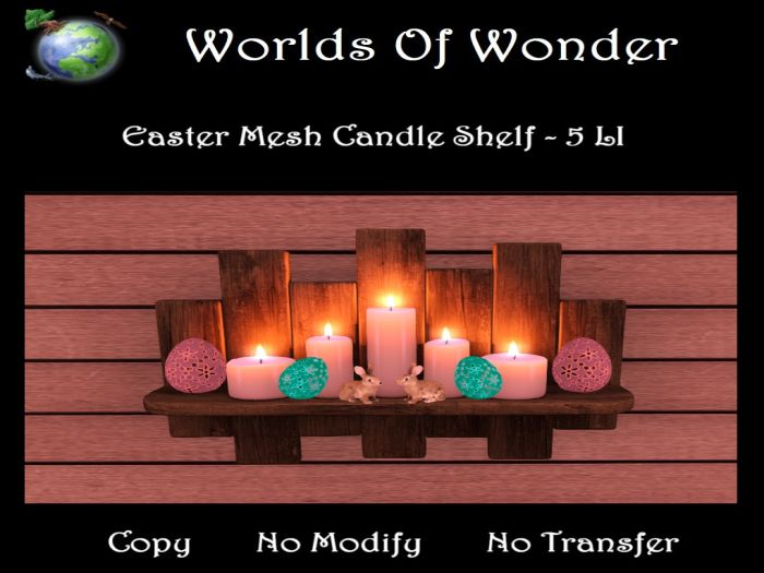 WoW Easter Shelf & Candles