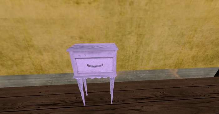 ALMOST FREE! WHIMSY LILAC SHABBY CHIC RUSTIC NIGHT STAND TABLE