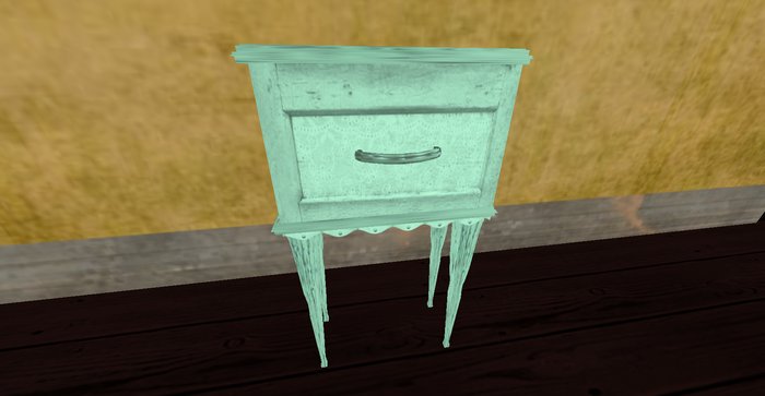 ALMOST FREE! WHIMSY SAGE GREEN CHIC RUSTIC NIGHT STAND TABLE