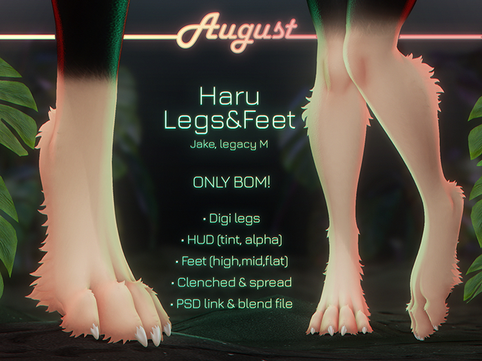 [• AUGUST •] - Haru Legs&Feet (Male)