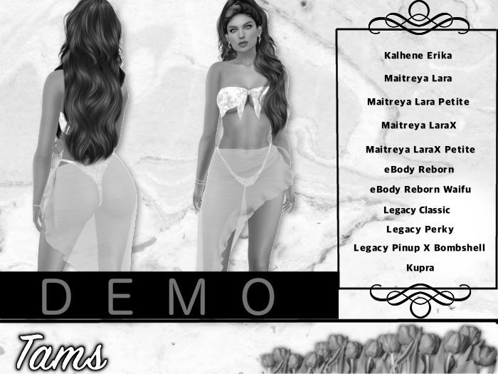 DEMO - Tams - Bikini Top, Bottom, and Sarong - Sua