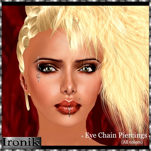 Ironik Kitties + Eye Chain Piercing +