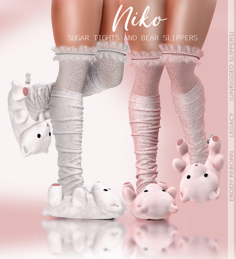 Niko* Bear Slippers Peach (unpacker)