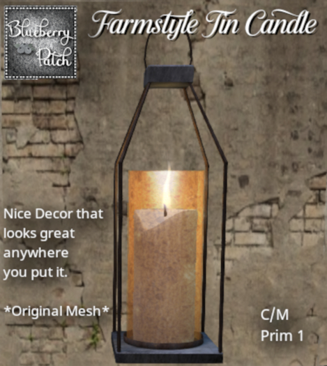 Farmstyle Tin Candle Decor