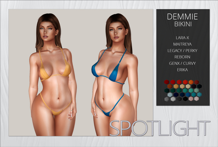 :SPOTLIGHT DEMO: DEMMIE BIKINI [UNPACK HUD]