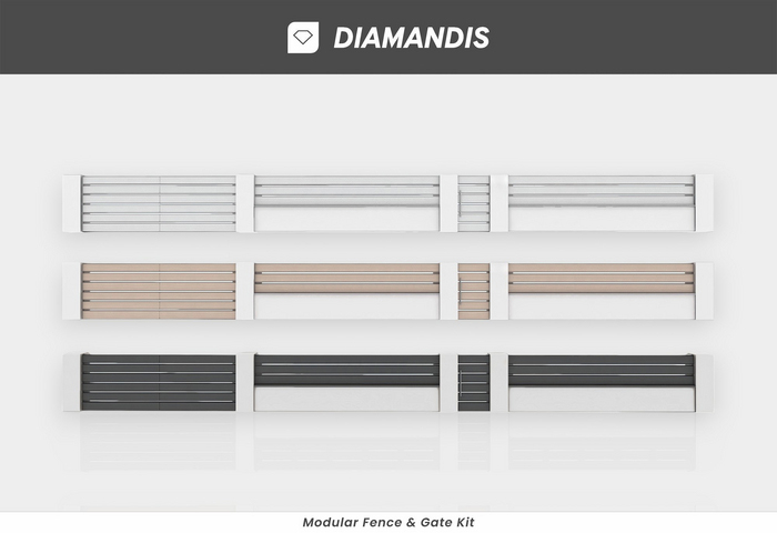Diamandis | Modular Fence & Gate Kit #1 (Modern)