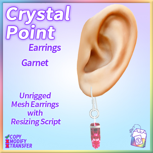 ~TL~ Crystal Point Earrings Single DEMO