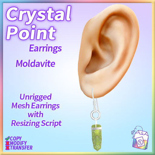 ~TL~ Crystal Point Moldavite Earrings