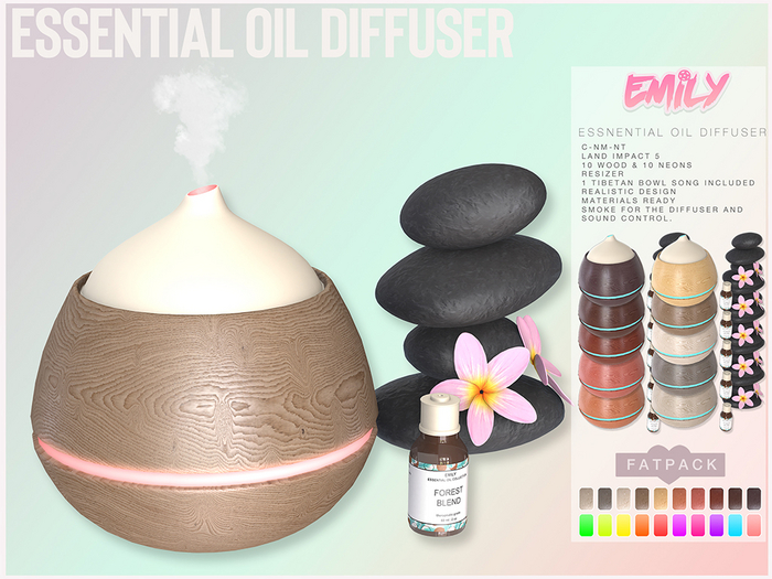Emily - Essential Oil Diffuser & Zen Set - Fatpack