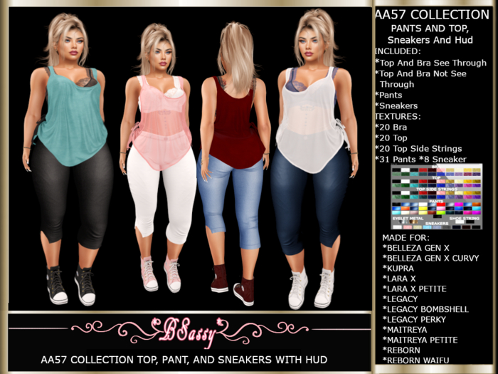 *BSASSY* AA57 TOP/PANTS/SNEAKERS WITH HUD
