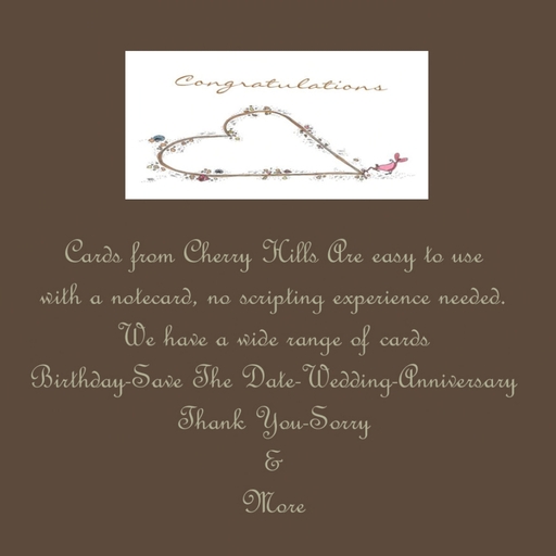 Congrats Bird Wedding Card *CHB*