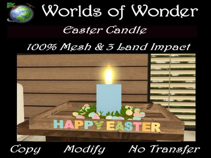 WoW Easter Candle & Tray 
