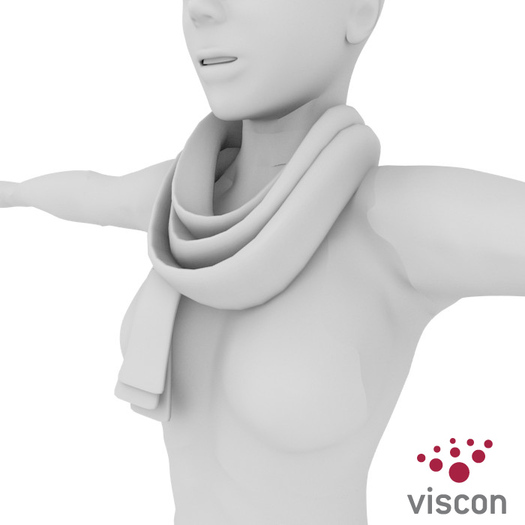 Viscon* Sculpties Scarf V4 + UV Maps