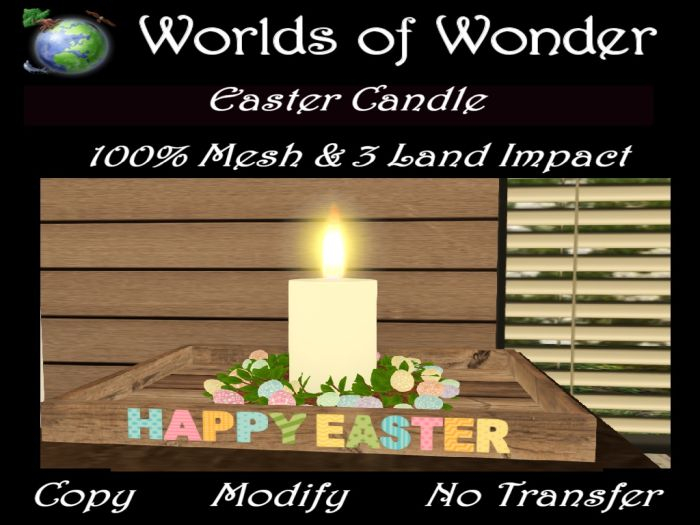 WoW Easter Candle & Tray 