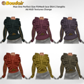 *!*BOUDOIR Mae FitMesh One Perfect Size lace Shirt A6 HUD 