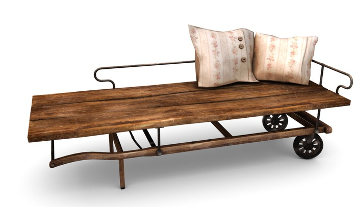 07 - 8f8 - Green Grocers -  Cart Bench