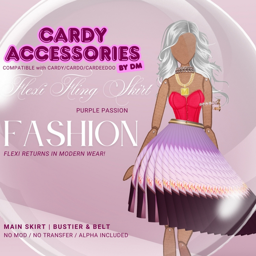 [DM] FLEXI FLING SKIRT OUTFIT - PURPLE PASSION v1.0