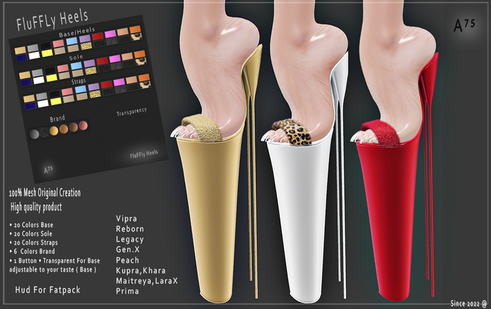 : A75 : Fluffly Heels With Hud Fatpack