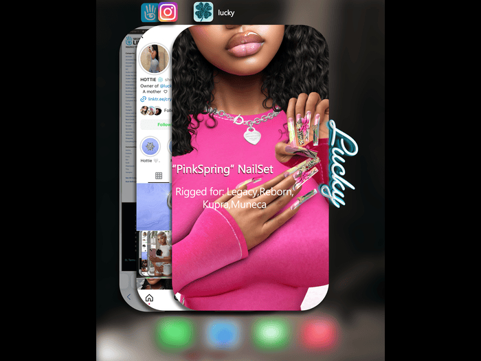 Lucky. "PinkSpring" NailSet