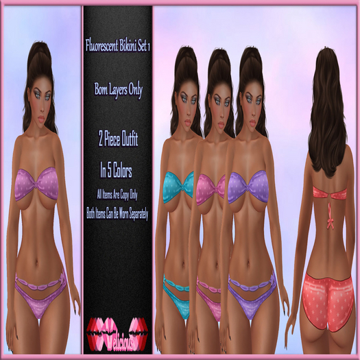 Velicious - Fluorescent Bikini Set 1