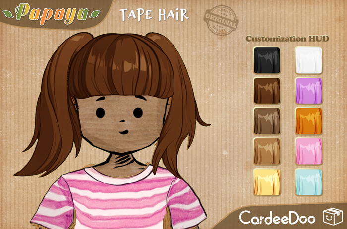 :Papaya: TAPE Hair - CardeeDoo FATPACK