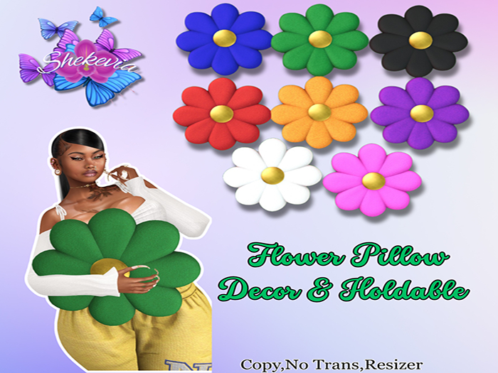 [Shekevia]Flower Pillow Red