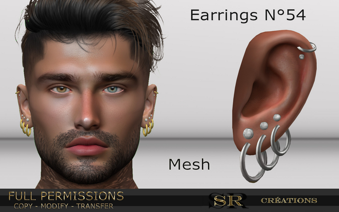 Earrings n 54 Full Permissions (RIGGED)  Box