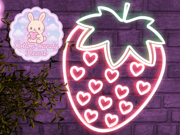 CottonCandyHeart ♥ STRAWBERRY NEON
