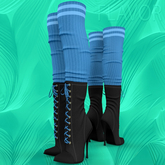 Black Blue Socks Boots Legacy